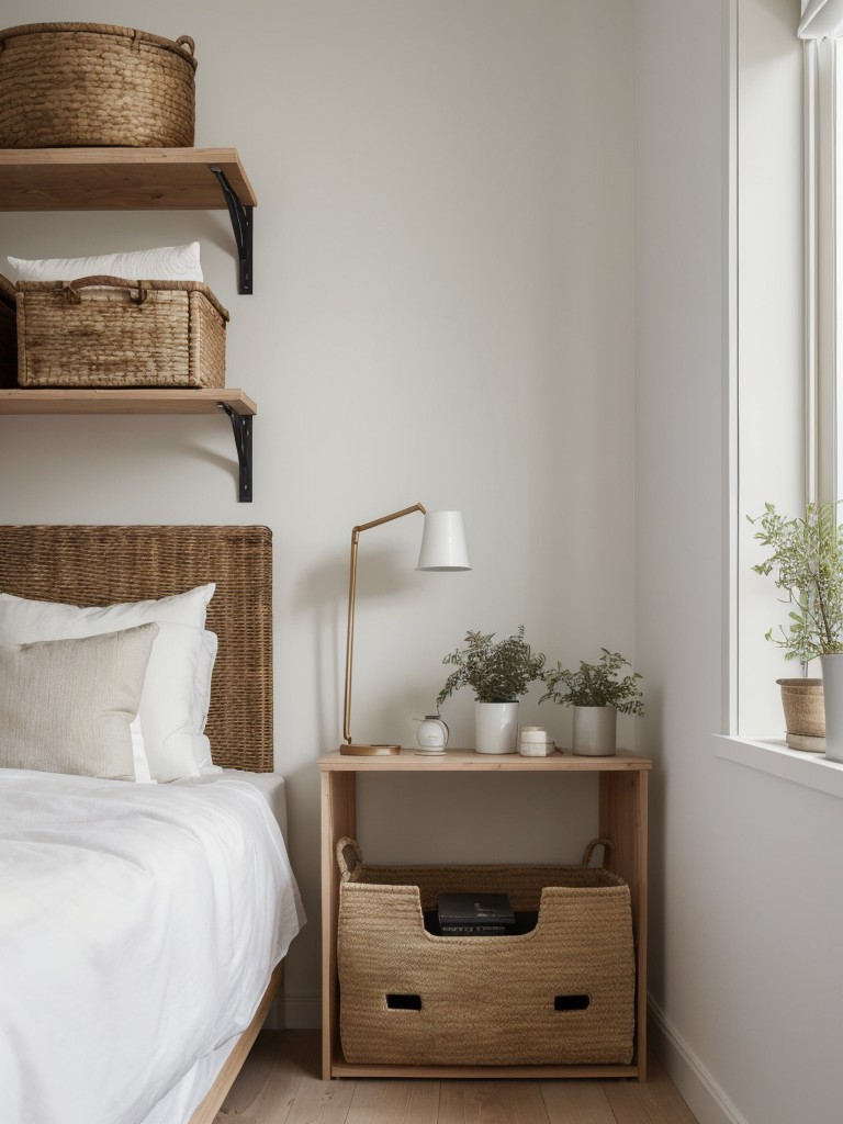 Serene Scandinavian Apartment: Stylish Storage Solutions for Your Bedroom