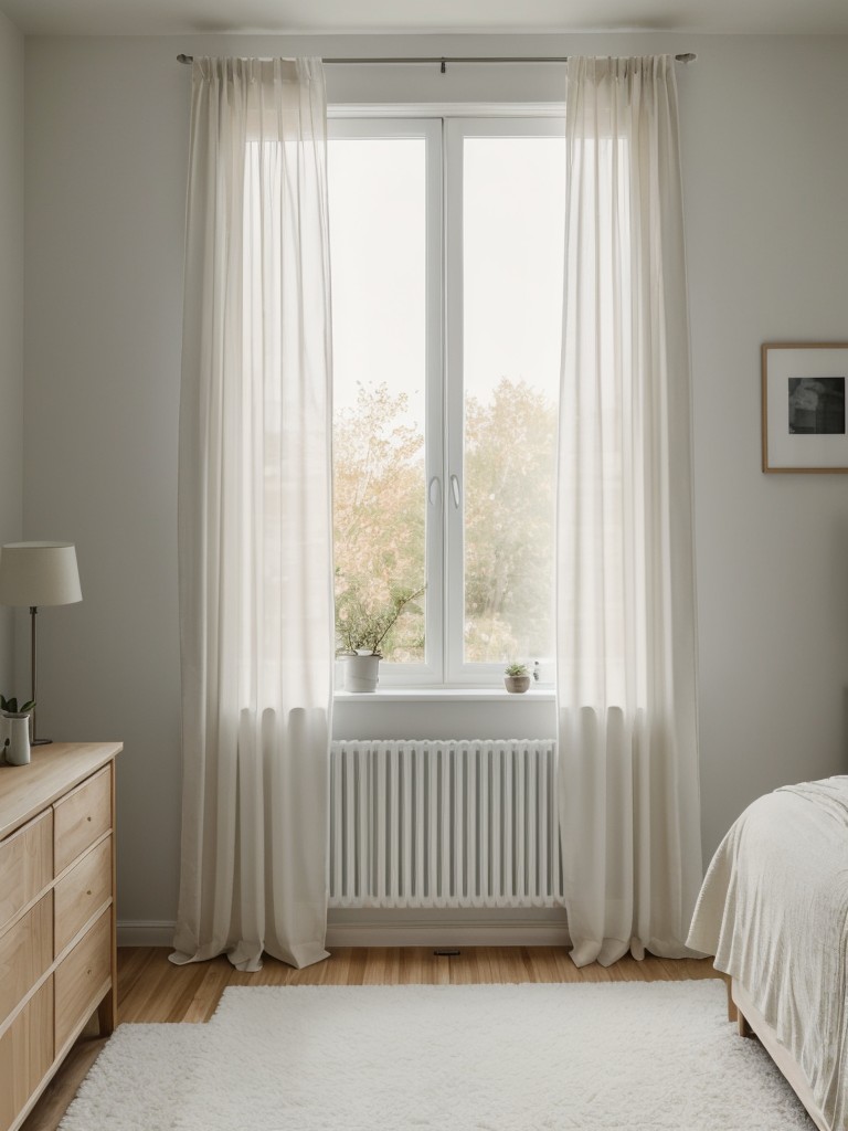 Serene Scandinavian Apartment: Stylish and Sunlit with Sheer Curtains!