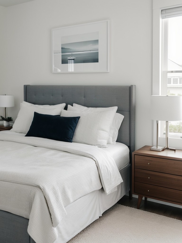 Minimalist Nautical Apartment: Serene Bedroom Decor Inspiration