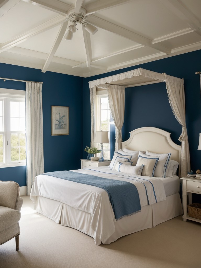 Nautical Bedroom Inspiration: Set Sail with Coastal Charm in Your Apartment!