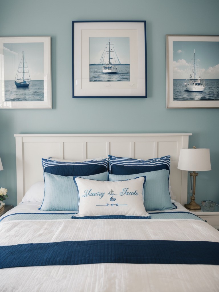 Sail Away with Nautical Bedroom Decor - Create a Gallery Wall with a Personal Touch!