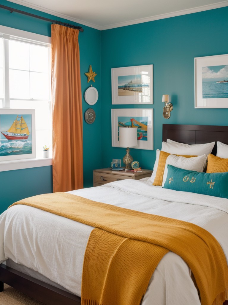 Nautical Chic: Elevate Your Apartment with Vibrant Coastal-inspired Decor!