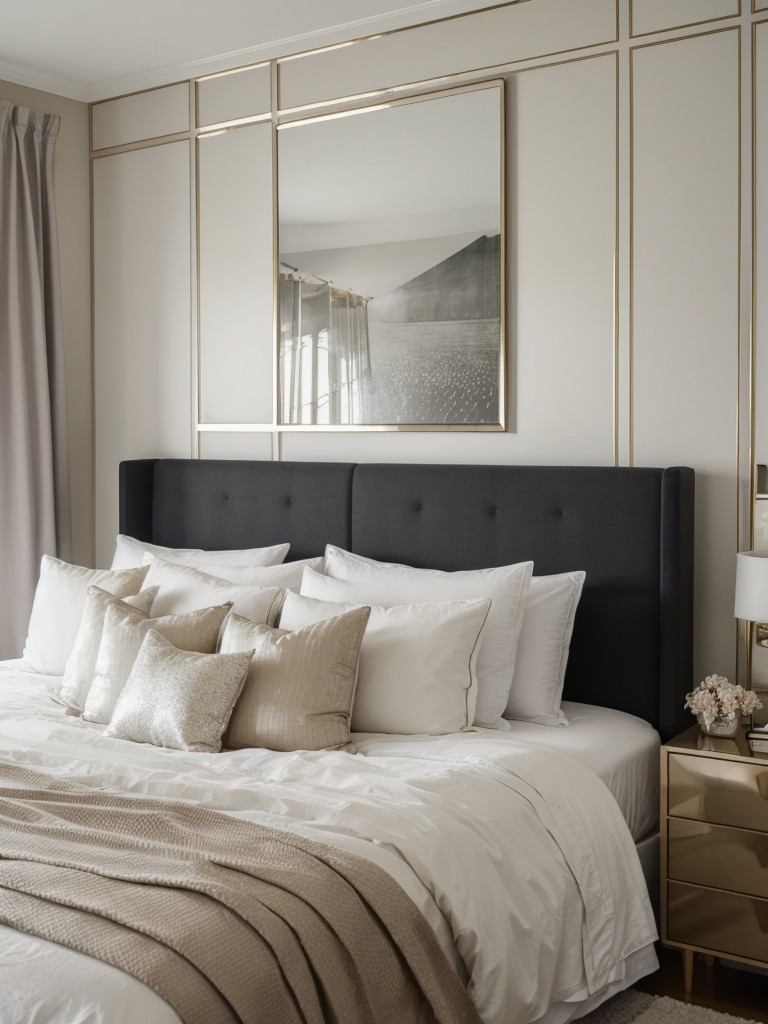 Scandinavian Bedroom Bliss: Embrace Relaxation with Metallic Accents