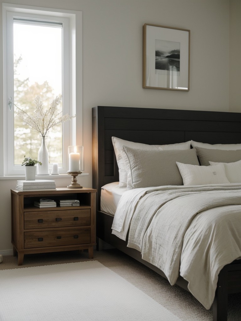 Scandinavian-inspired bedroom for ultimate relaxation: Set a calming mood with scented candles