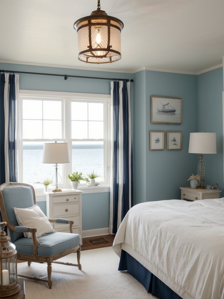 Sail Away to Stylish Apartment Bliss with Nautical Bedroom Decor