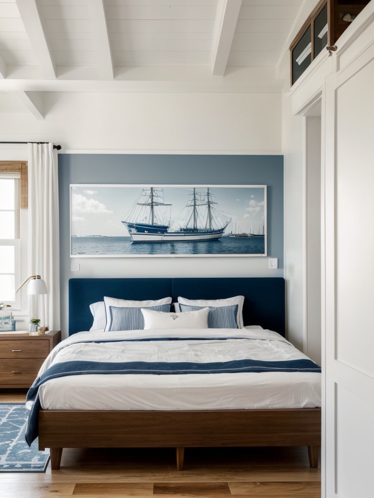 Sail into Serenity: Modern Nautical Bedroom Vibes!