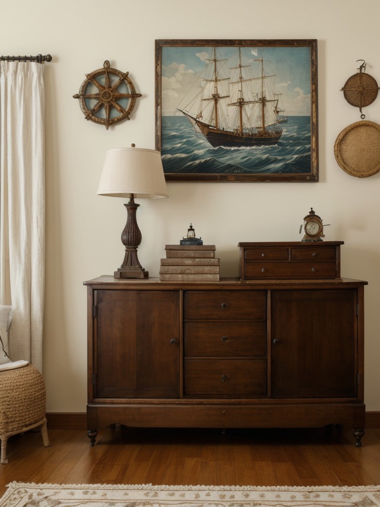 Nautical Bedroom Vibes: Vintage Furniture and Retro Decor!