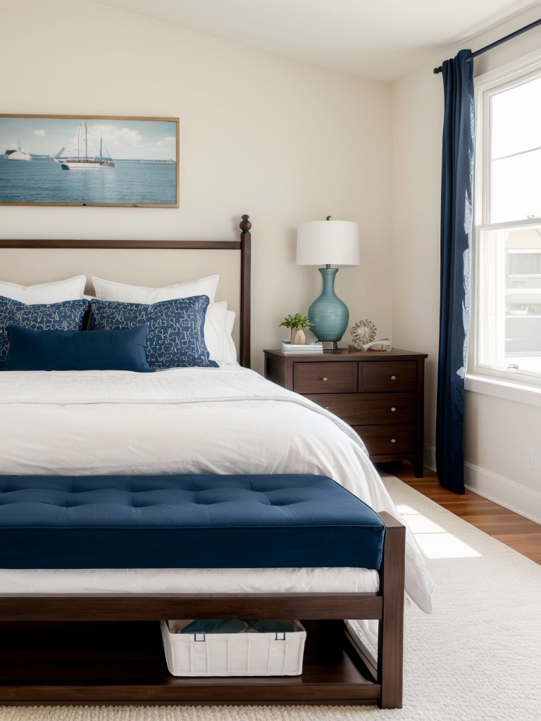 Nautical Bedroom Inspo: Stylish Storage for a Functional Apartment!