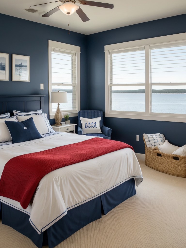 Nautical Bedroom Inspiration: Sail Away with Navy & White!