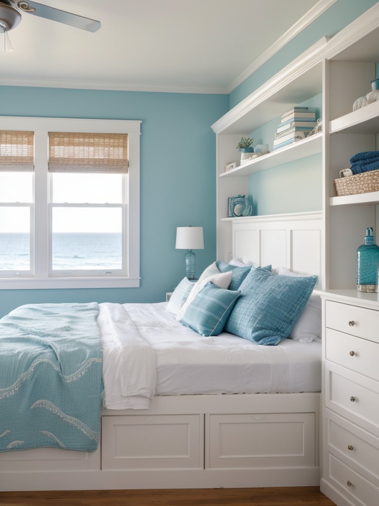 Coastal-Inspired Apartment: Maximize Space with Clever Storage Solutions!