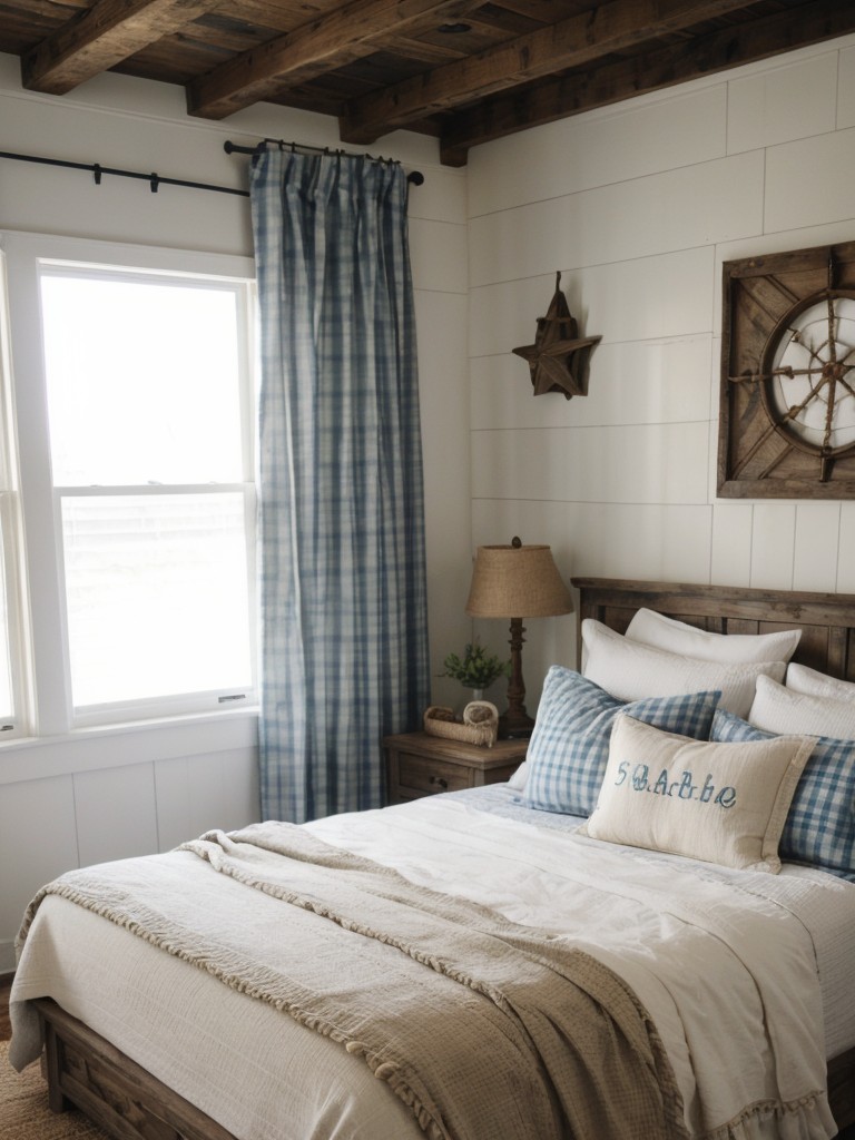 Nautical Vibes: Cozy and Rustic Farmhouse Bedroom Decor