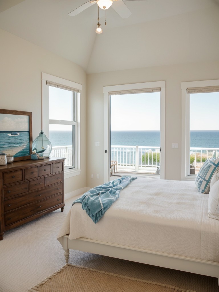 Seaside Serenity: Stylish Apartment Bedroom Decor Ideas.