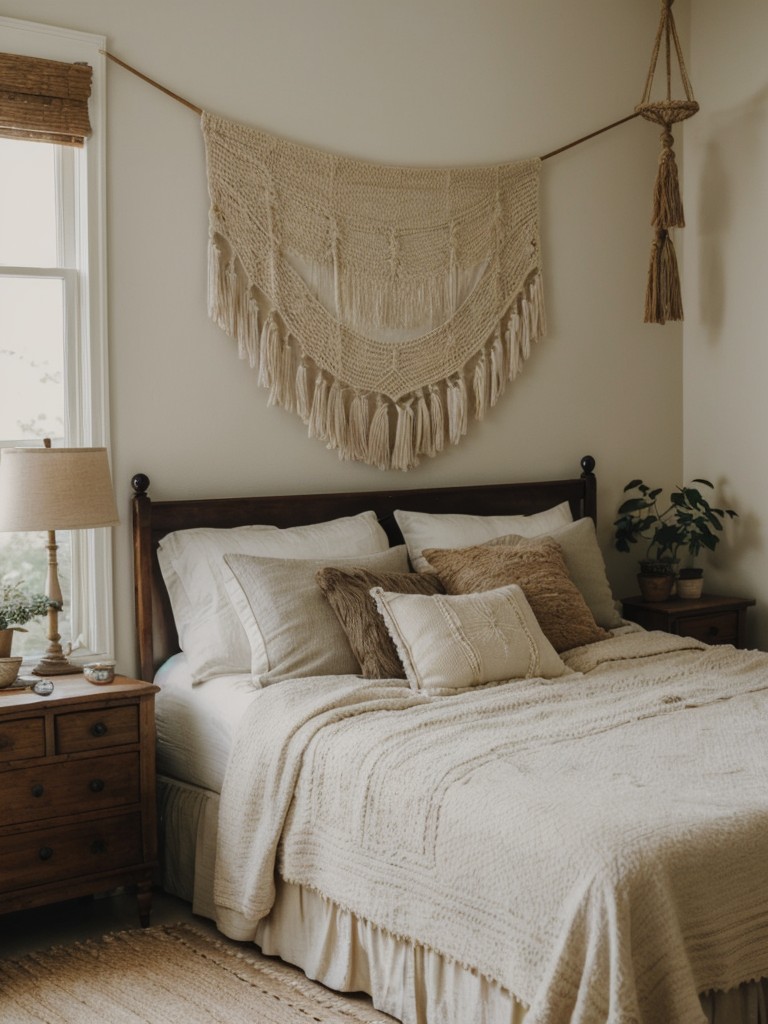 Vintage decor inspo: Cozy up your bedroom with boho tapestries & macrame wall hangings!