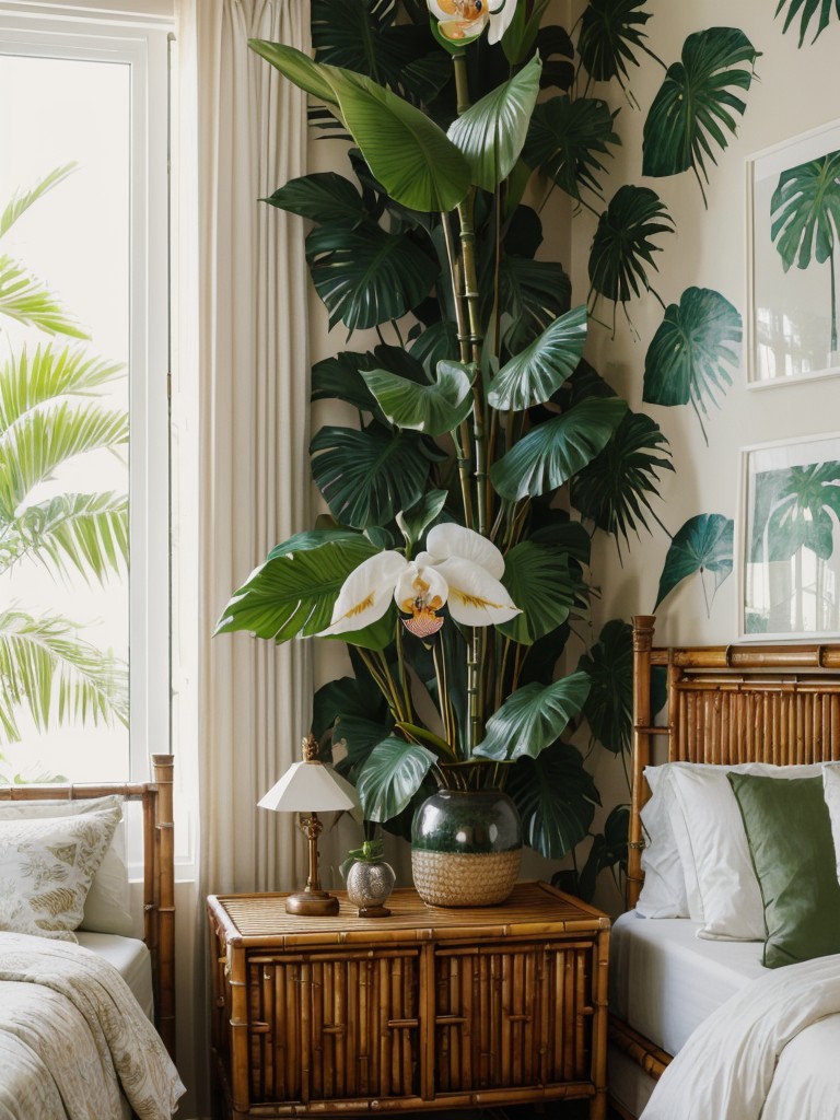 Chic Vintage Apartment Vibes: Tropical Paradise in Your Bedroom!