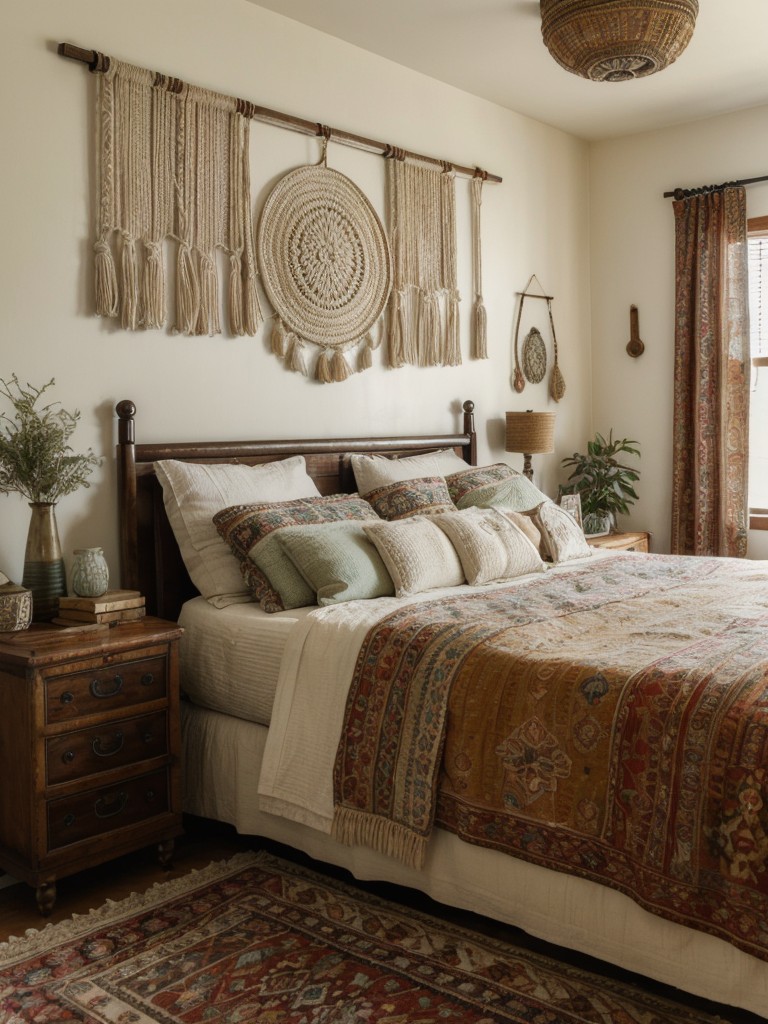 Boho Chic Apt: Vintage Bedroom Inspo