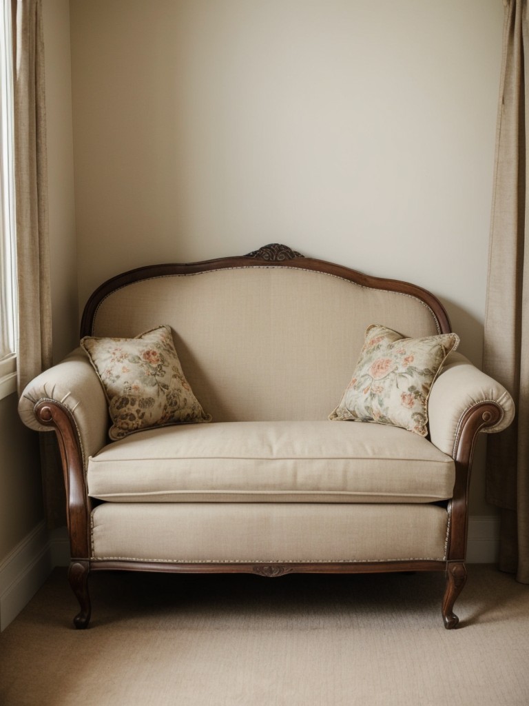 Cozy Vintage Bedroom Retreat: Create a Nostalgic Seating Area!