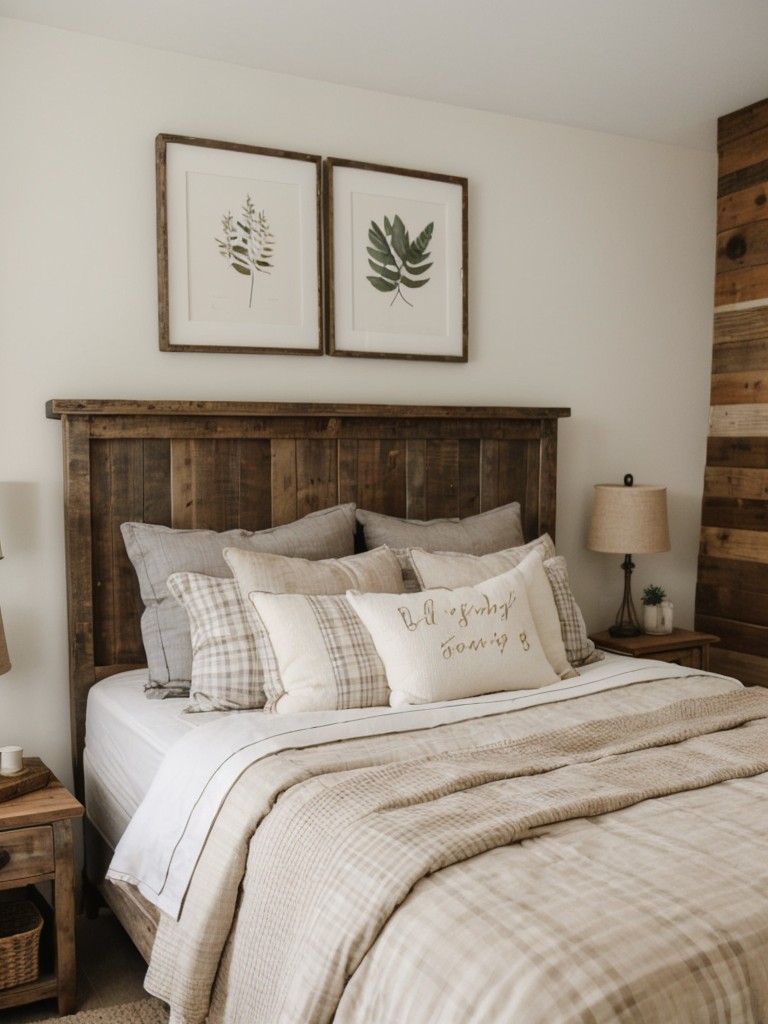 Vintage meets farmhouse: Cozy apartment bedroom ideas!