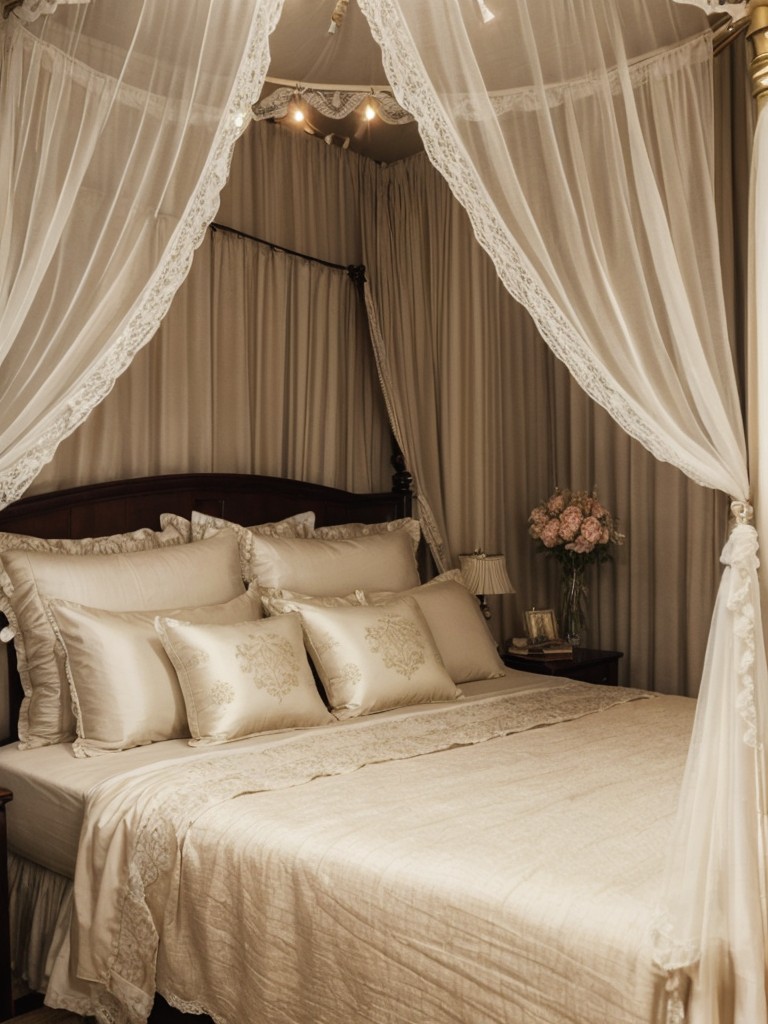 Vintage Vibes: Transform Your Apartment Bedroom with a Romantic Canopy Bed