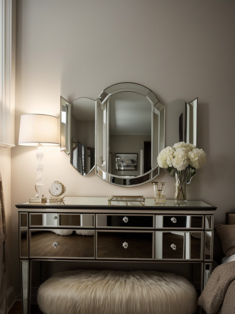 Vintage glam for your apartment: Adding mirrored furniture!