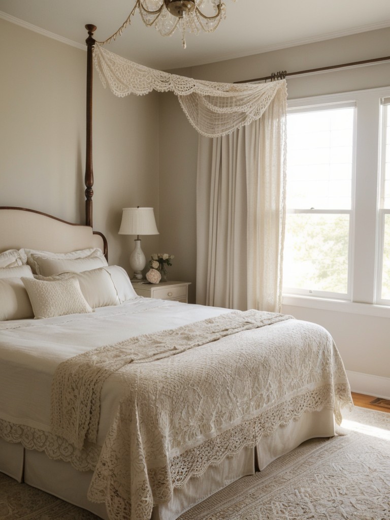 Chic Vintage Style: Lacy Accents for Your Apartment Bedroom