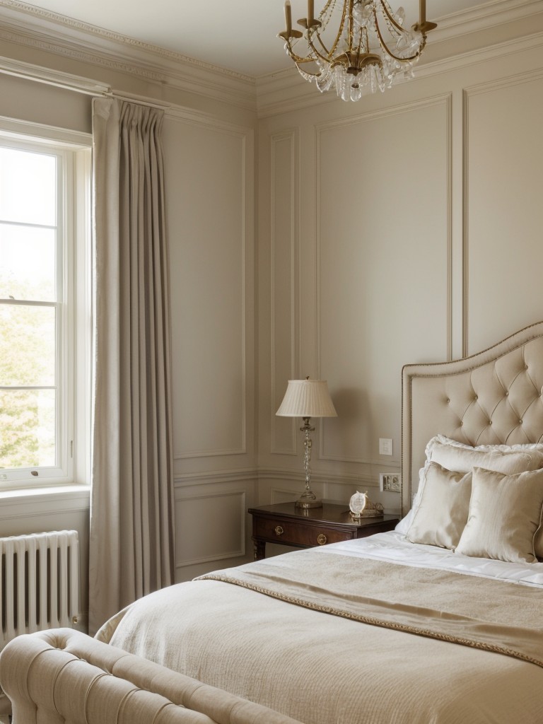 Luxurious Vintage Bedroom Decor: Add Depth with Tufted Headboards and Crown Molding