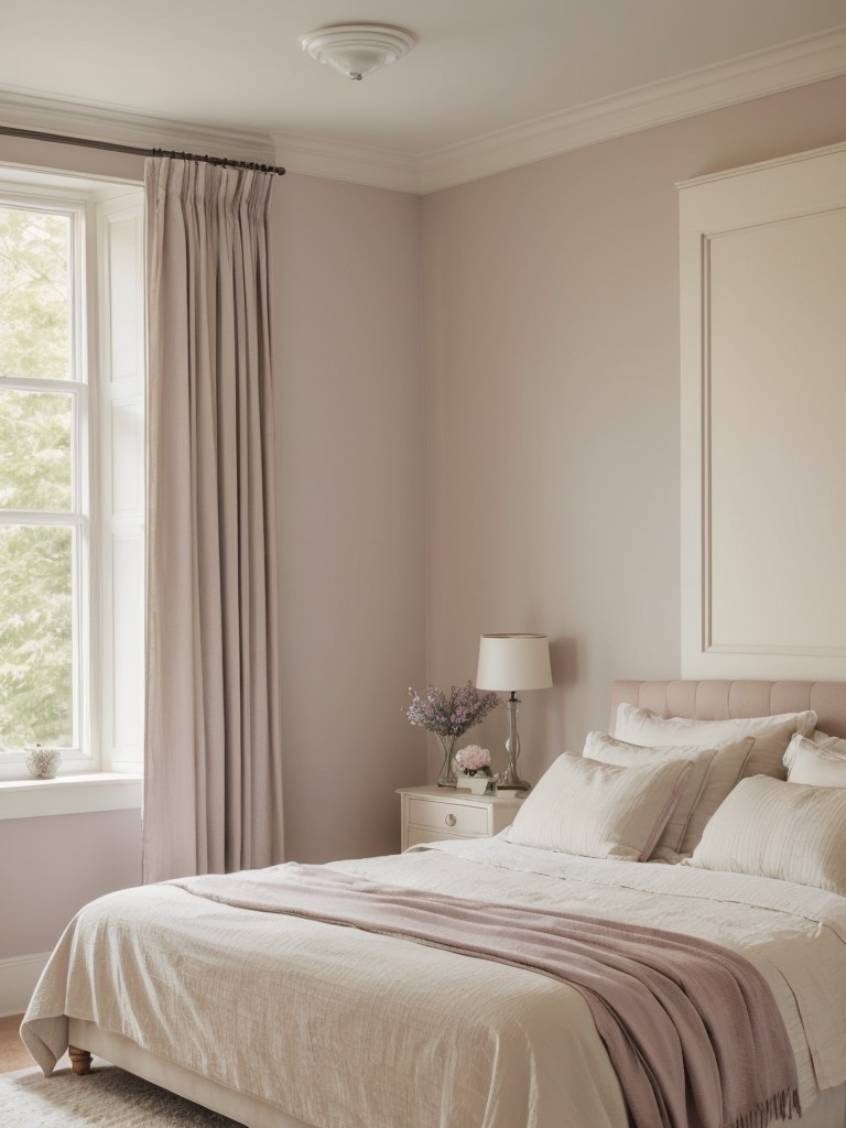 Luxurious Vintage Apartment Decor: Soft, Muted Tones for Serene Bedrooms