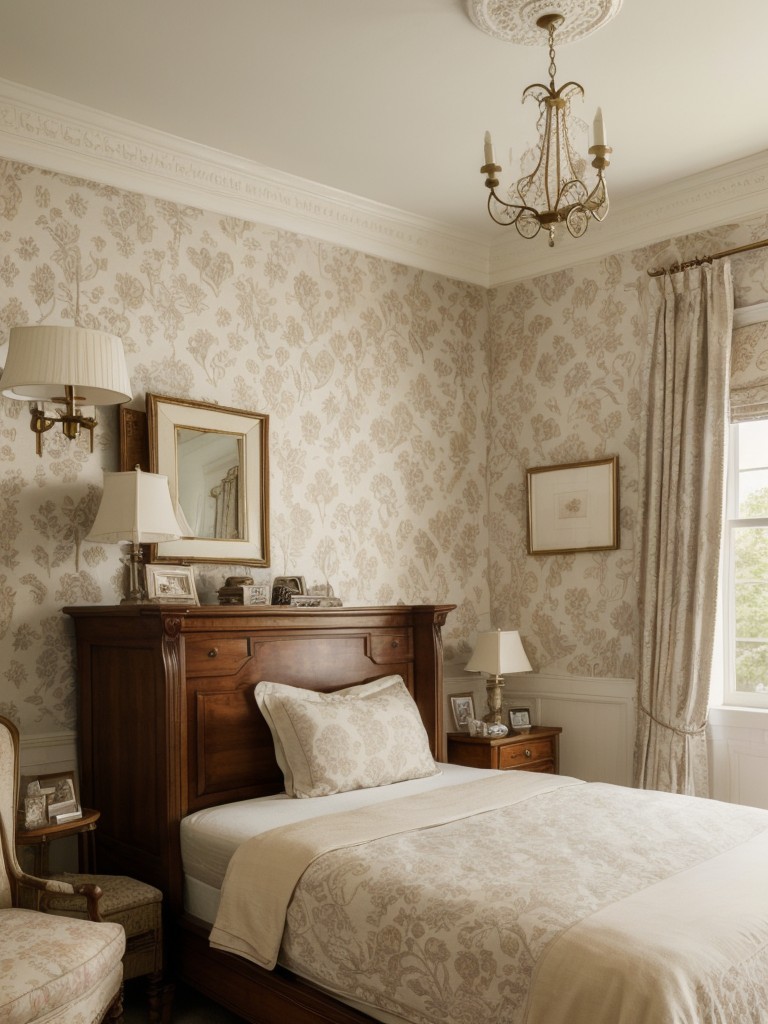 Classic & Timeless Apartment Decor: Embrace Vintage Patterns for a Charming Bedroom!