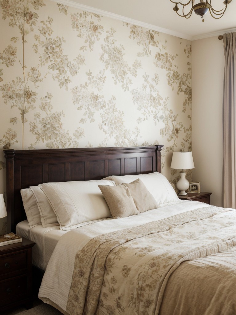 Vintage Charm: Elevate your cozy apartment with elegant wallpaper borders