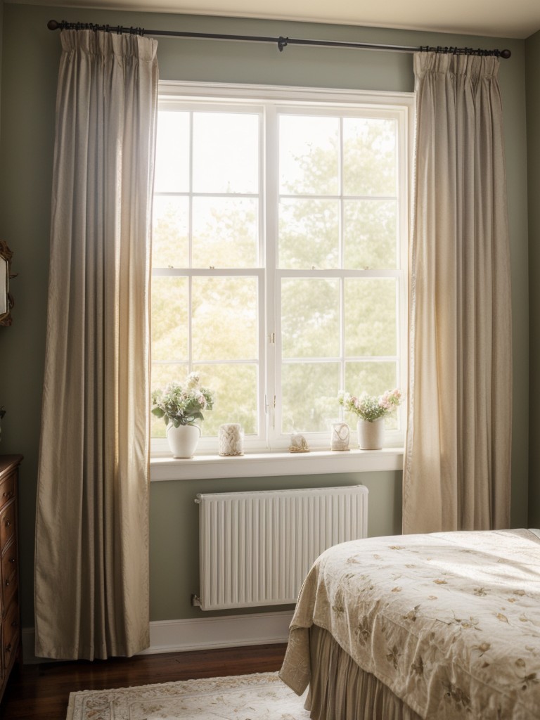 Vintage Chic Apartment Style: Cozy Up Your Bedroom with Flowy Curtains!