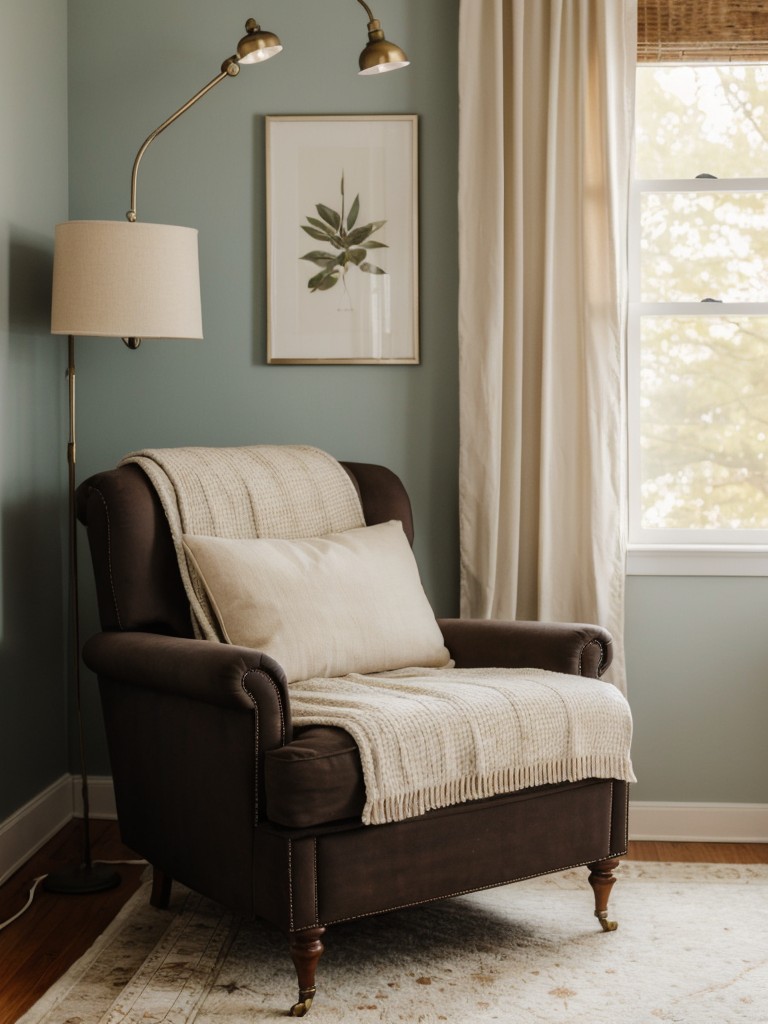 Cozy Vintage Reading Nook: Timeless Charm for Your Apartment