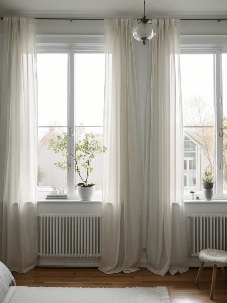 Create a Serene Oasis with Scandinavian Bedroom Design: Soft Colors and Sheer Curtains