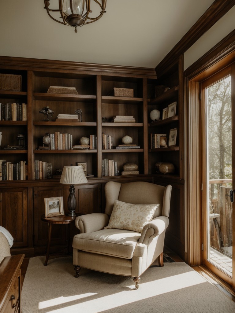 Cozy Apartment Reading Nook: Vintage Charm for Book Lovers