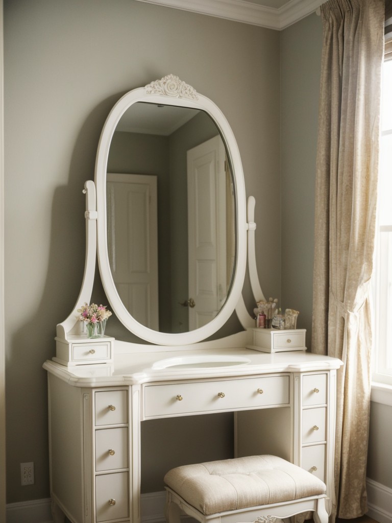 Vintage-Inspired Vanity: Elevate Your Bedroom Decor