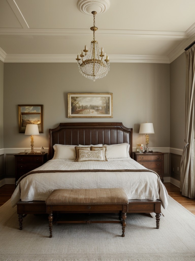 Vintage Vibes: A Dream Bedroom with Architectural Elegance!