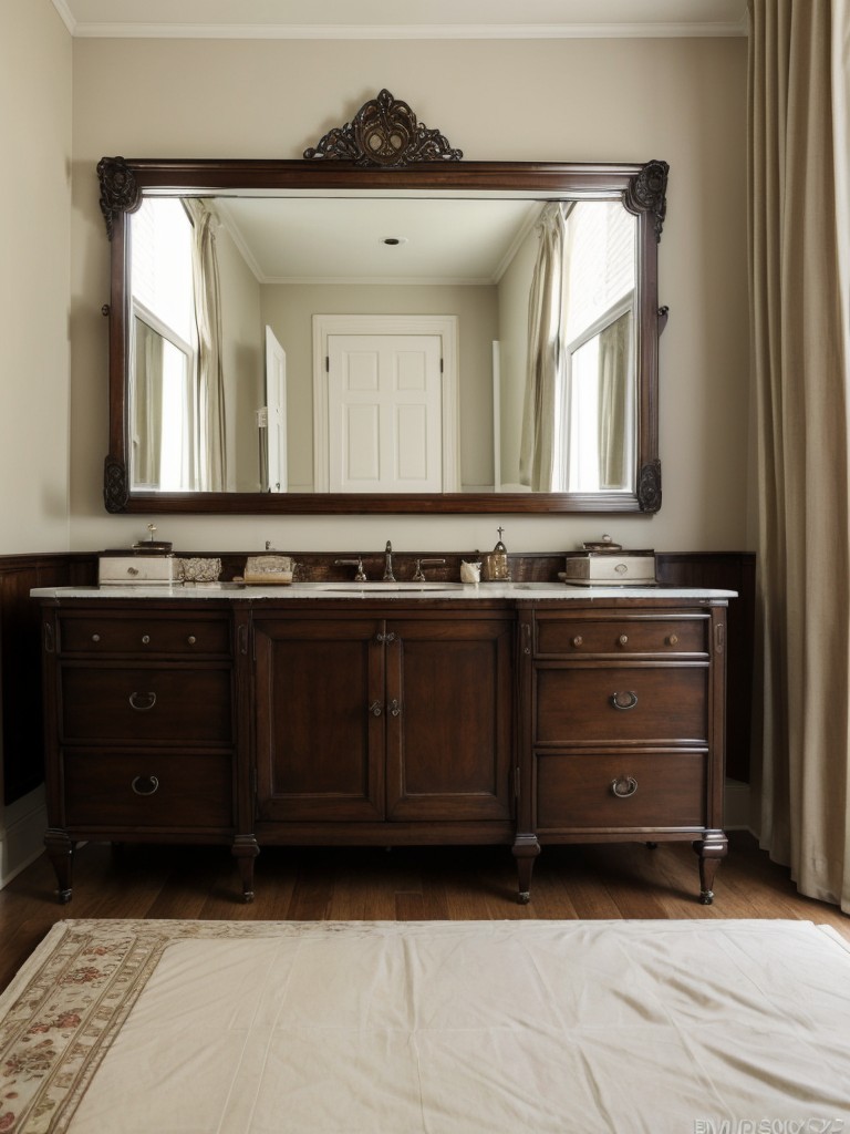 Vintage Vanity Inspiration: Add Charm to Your Bedroom with a Retro Mirror and Decor