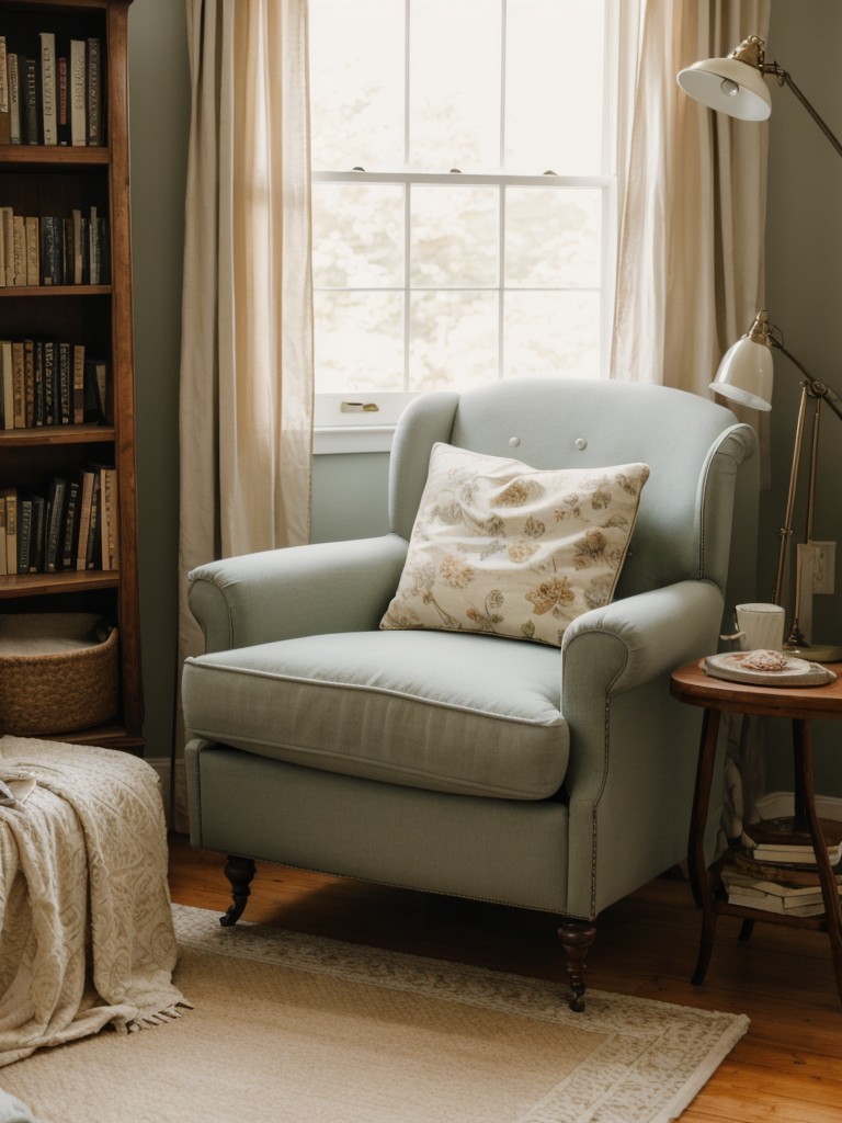 Cozy vintage retreat: Create the perfect reading nook in your apartment!