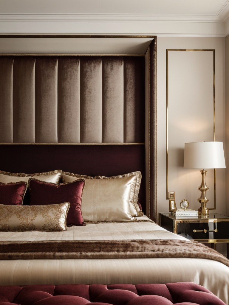 Luxurious Vintage Bedroom Vibes with Velvet Headboard