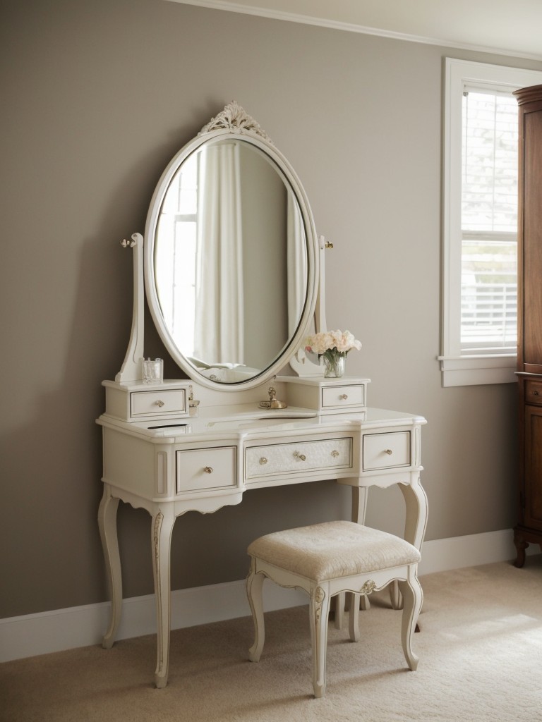 Glam up Your Bedroom with Vintage-Inspired Vanity Mirror!