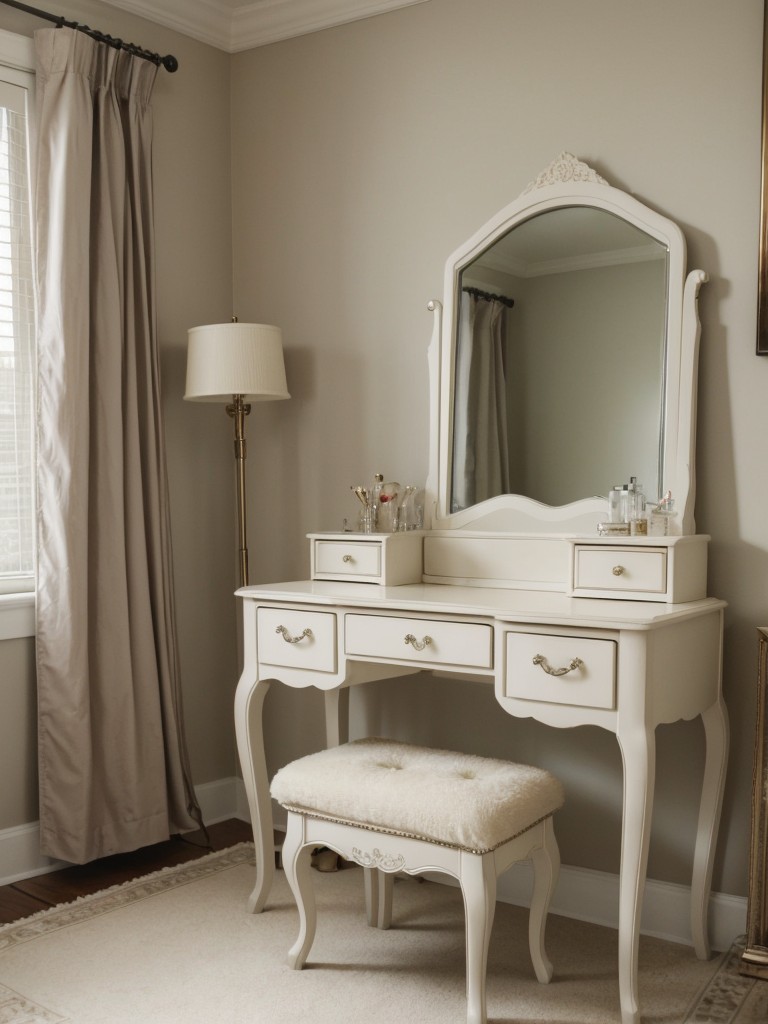 Vintage-inspired dressing table for a chic and sophisticated bedroom