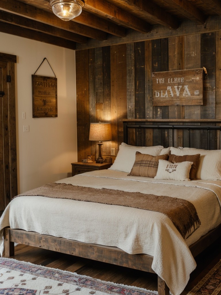 Rustic Vibes for Your Bedroom: Vintage Charm & Cozy Comfort!