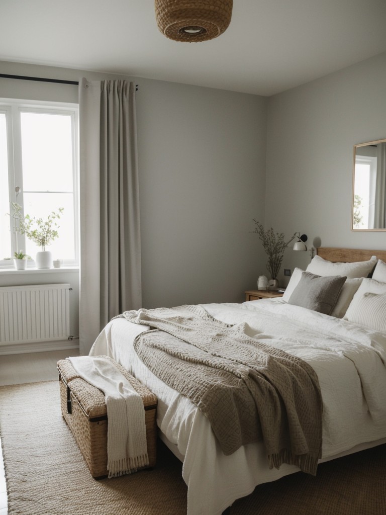 Cozy & Stylish Scandinavian Bedroom Vibes: Add Natural Fiber Rug