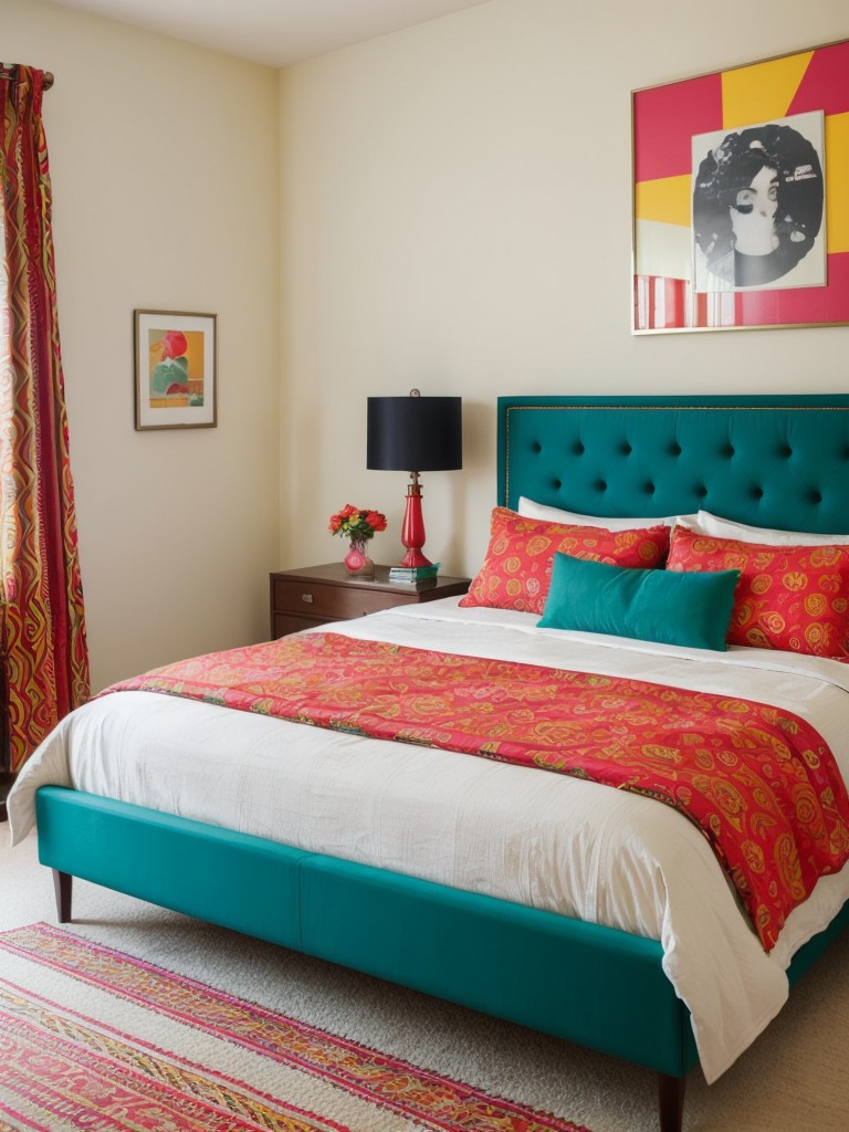 Retro Vibes: Transform Your Bedroom with Vibrant Colors!