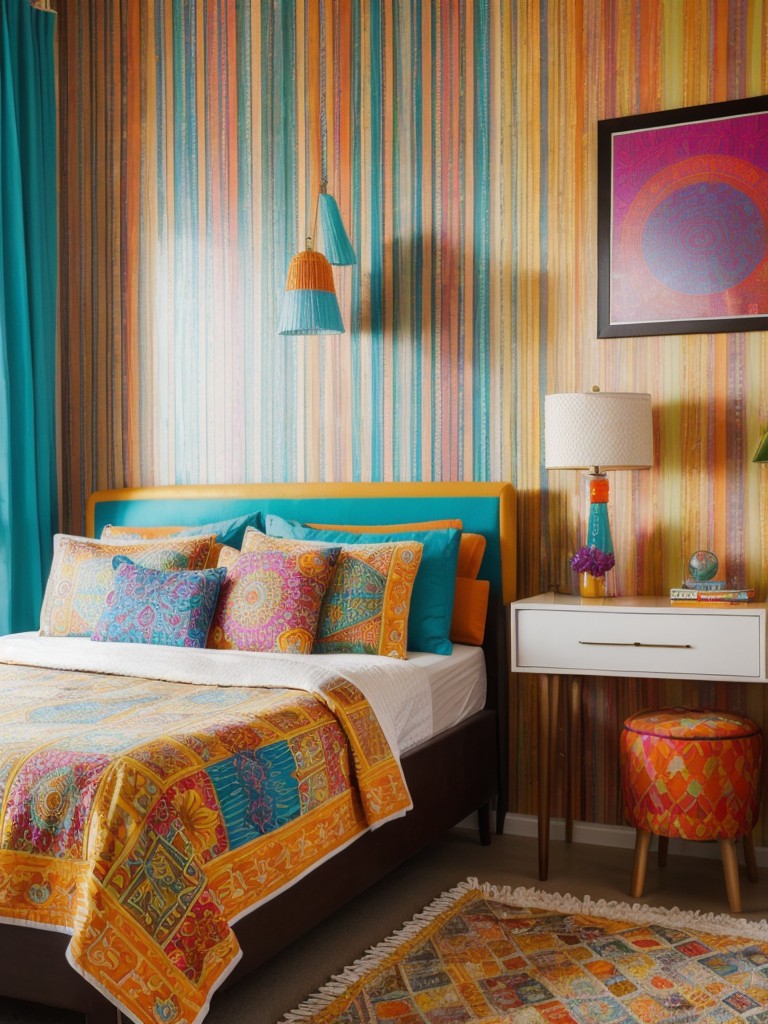 Create a Retro Oasis in Your Bedroom with Groovy Decor!