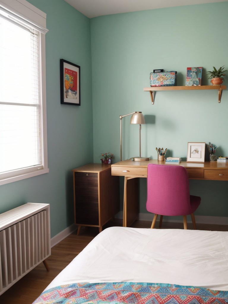 Maximize Space with Retro Vibes in Your Apartment Bedroom!