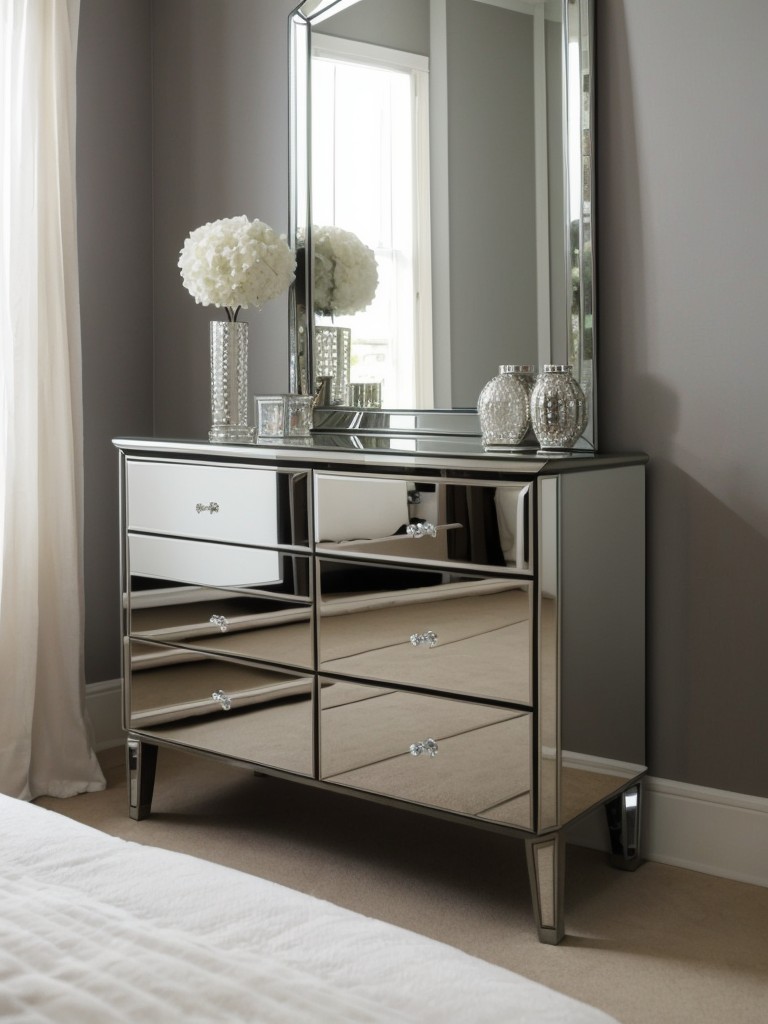 Retro Chic: Elevate Your Apartment with Mirrored Furniture!