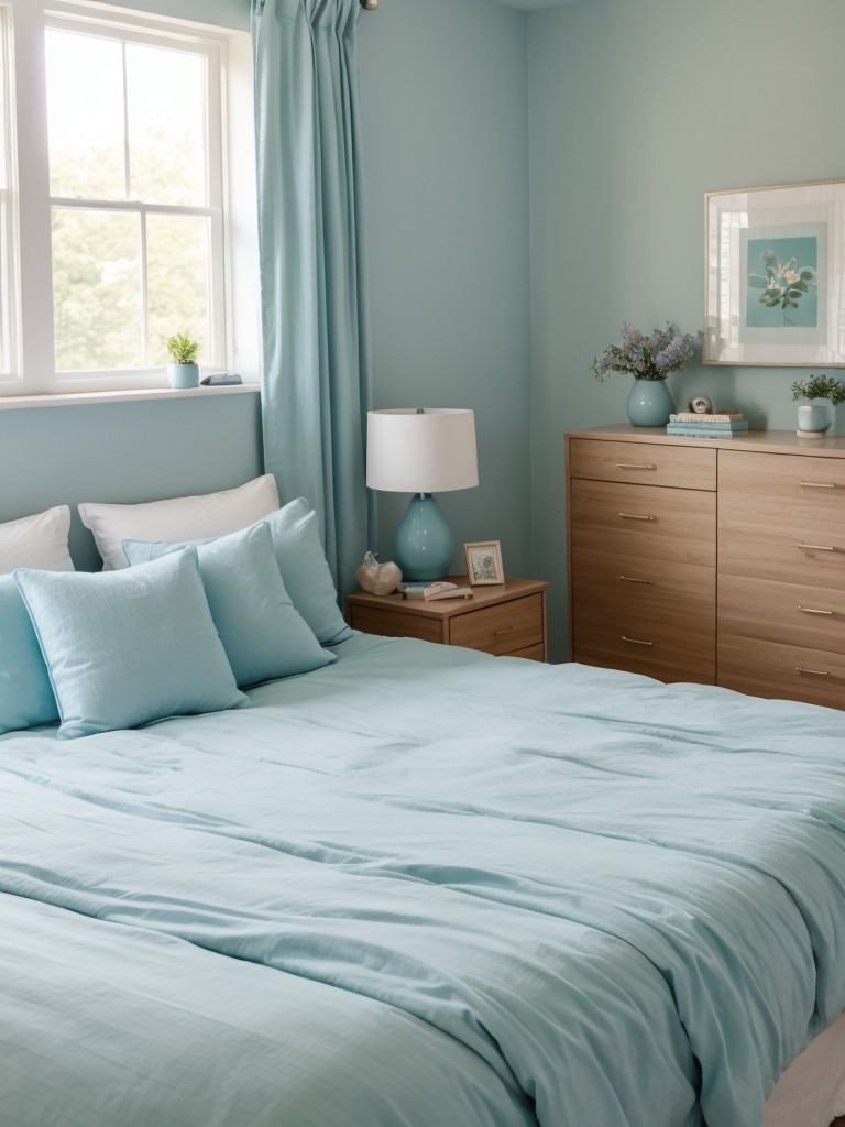 Retro Vibes: Transform Your Apartment with Serene Pastel Bedroom Decor