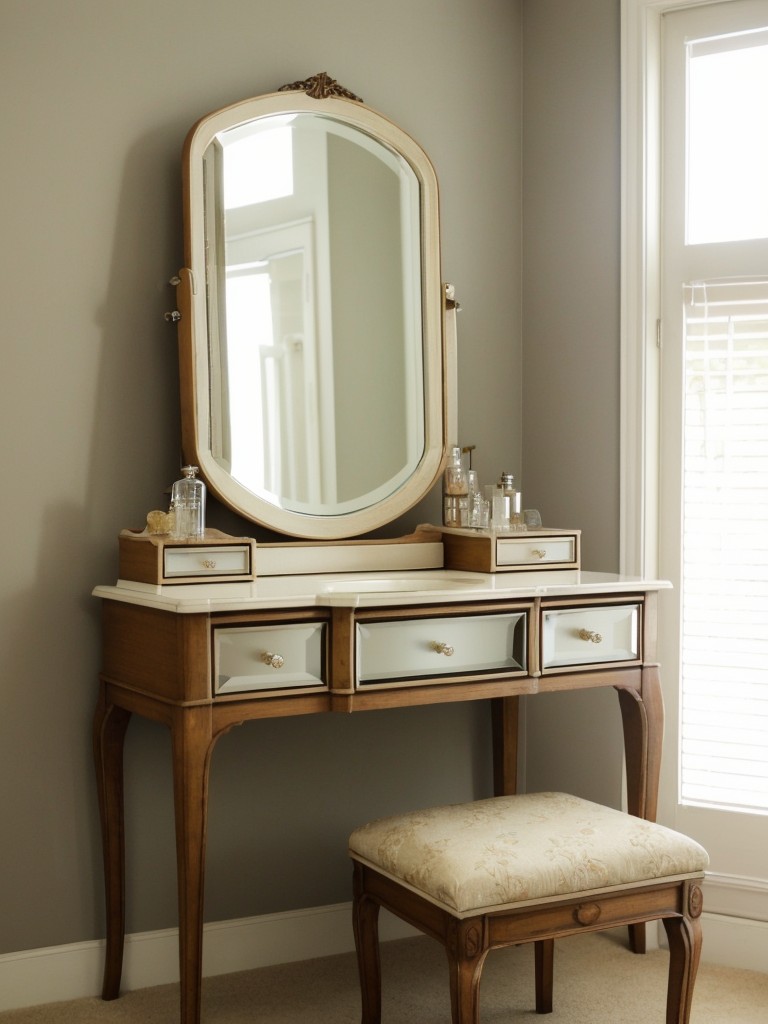 Vintage Glamour: Retro Bedroom Decor Ideas. Dressing Table Inspiration!