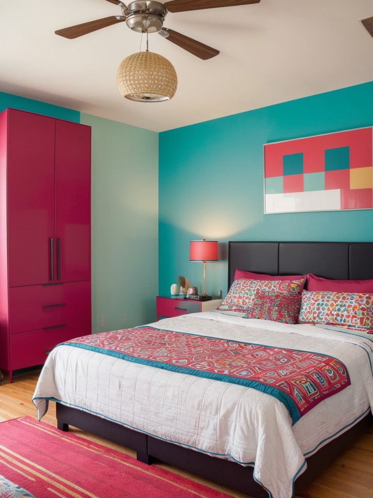 Retro Chic: Transform Your Bedroom with Vibrant Colors and Bold Patterns