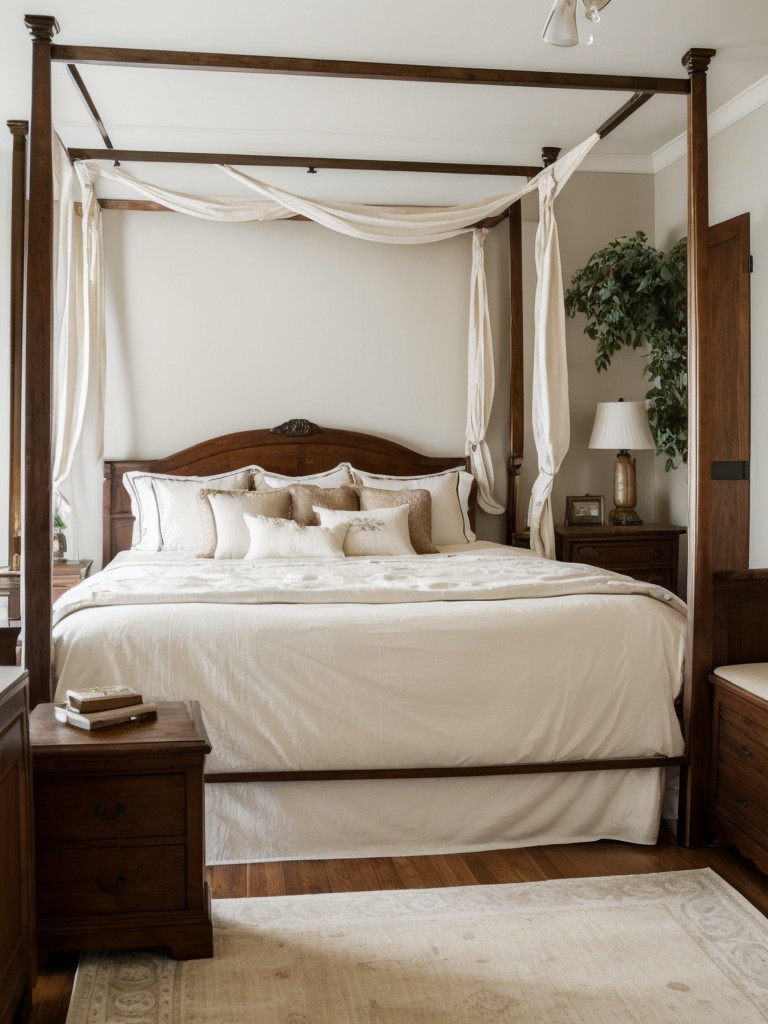 Create a Chic Vintage Bedroom Retreat: Canopy Beds, Antique Furniture, Elegant Decor