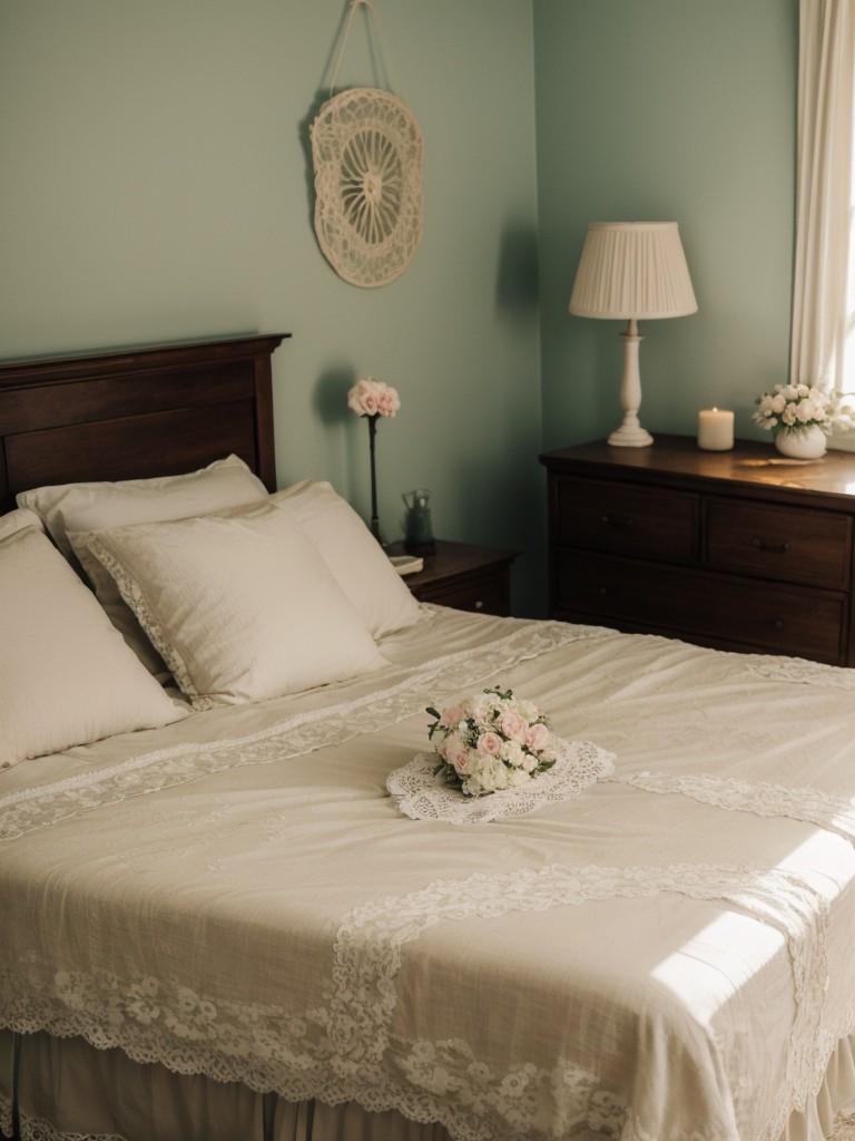 Romantic Retro Vibes for Your Bedroom - Lace, Candles, and Flowers!